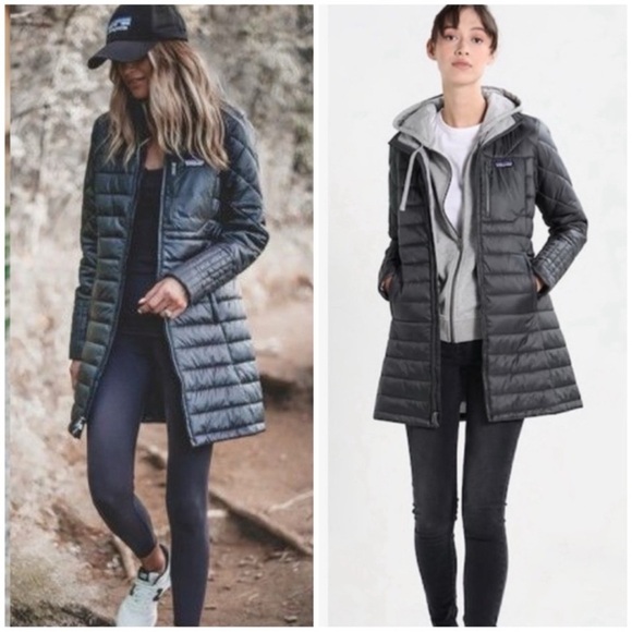 PATAGONIA Womens Radalie Black Puffer Parka SZ XS - Picture 1 of 9